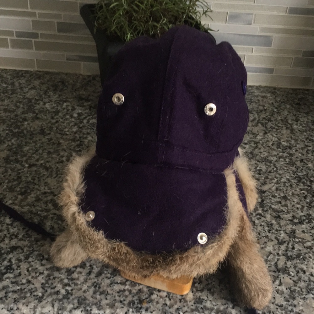 Crown Cap Paul Leinburd Rabbit Fur Wool Aviator Trapper Hat NWOT - Picture 3 of 16